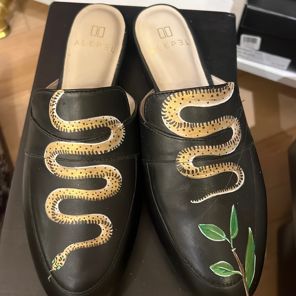 Hand painted mules
